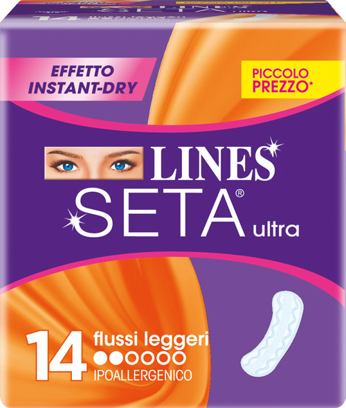 LINES SETA ULTRA ASSORBENTI PER FLUSSI LEGGERI 14 PEZZI - Farmacianuova.eu