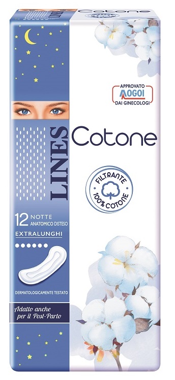 LINES COTONE NON ULTRA NOTTE DISTESI 12 PEZZI - Farmacianuova.eu