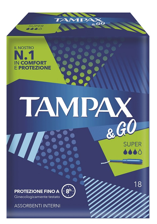 TAMPAX&GO SUPER 18 PEZZI - Farmacianuova.eu