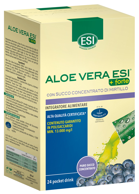 ESI ALOE VERA SUCCO + FORTE MIRTILLO 24 POCKET DRINK - Farmacianuova.eu