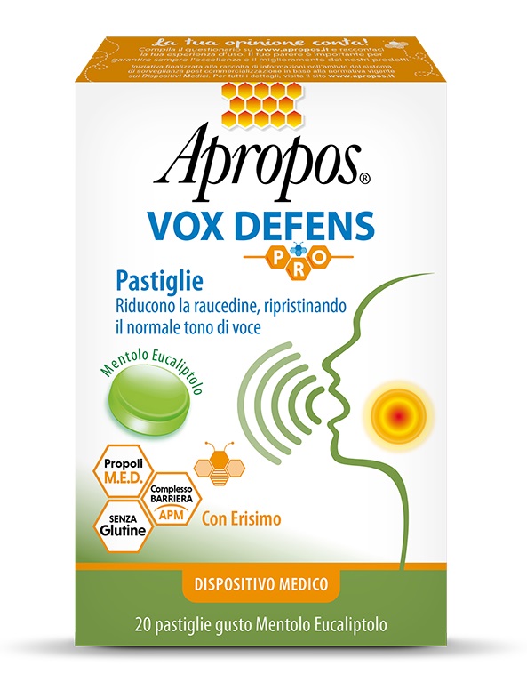 APROPOS VOX DEFENS PRO MENTOLO EUCALIPTO 20 PASTIGLIE - Farmacianuova.eu