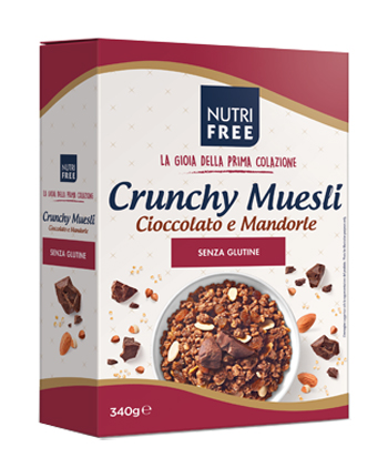 NUTRIFREE CRUNCHY MIX CIOCCOLATO E MANDORLE 340 G - Farmacianuova.eu