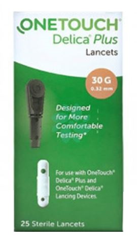 LANCETTE PUNGIDITO ONETOUCH DELICA PLUS 25 PEZZI - Farmacianuova.eu