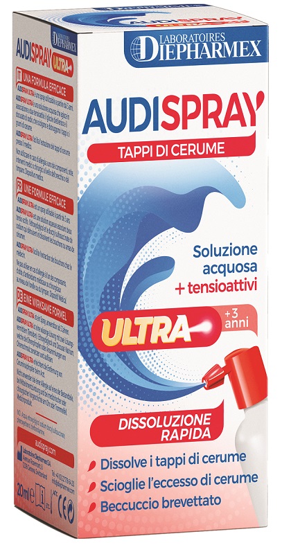 AUDISPRAY ULTRA SOLUZIONE ACQUOSA + TENSIOATTIVI SPRAY 20 ML - Farmacianuova.eu