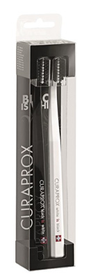 SPAZZOLINO CURAPROX WHITE IS BLACK WHITE/BLACK 2 PEZZI - Farmacianuova.eu