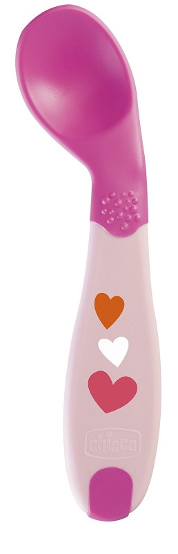 CHICCO CUCCHIAIO ANGOLATO 8M+ ROSA - Farmacianuova.eu