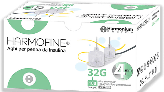 AGO HARMOFINE PENNA DA INSULINA GAUGE 32 4MM 100 PEZZI - Farmacianuova.eu