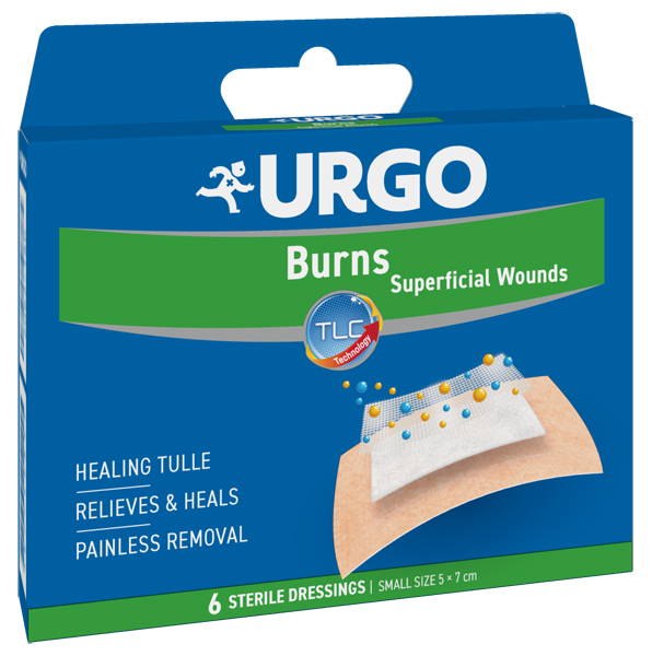 CEROTTO URGO USTIONI SUPERFICIALI 5X7CM 6 PEZZI - Farmacianuova.eu