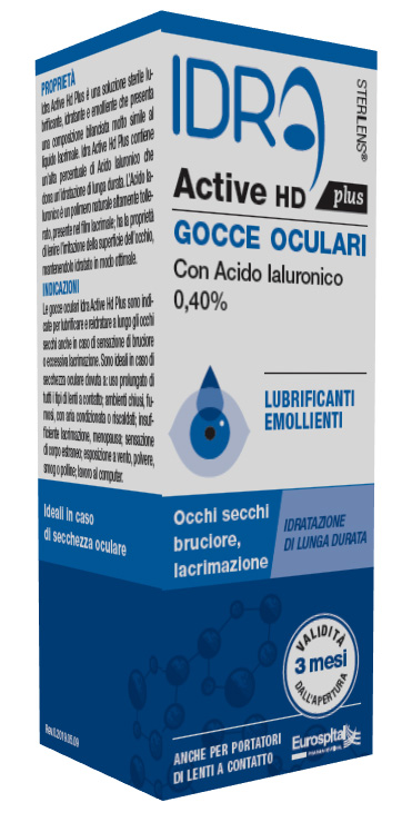 GOCCE OCULARI STERILENS IDRA ACTIVE HD PLUS 10 ML CON ACIDO IALURONICO 0,40% - Farmacianuova.eu
