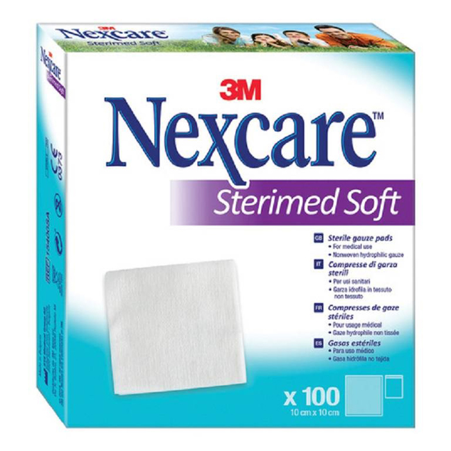GARZA COMPRESSA STERIMED SOFT IN TESSUTO NON TESSUTO STERILE 10X10CM 100 PEZZI MULTILINGUAL - Farmacianuova.eu
