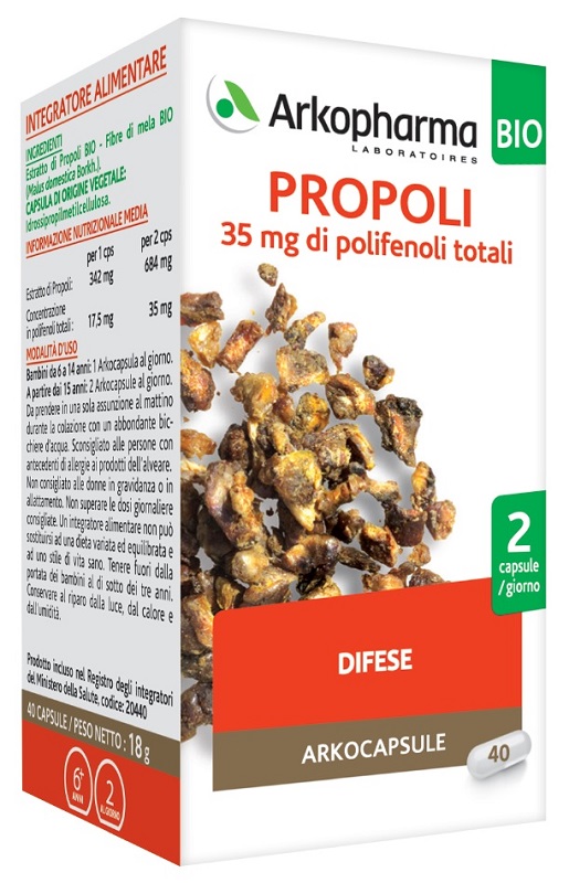 ARKO CAPSULE PROPOLI BIO 40 CAPSULE - Farmacianuova.eu