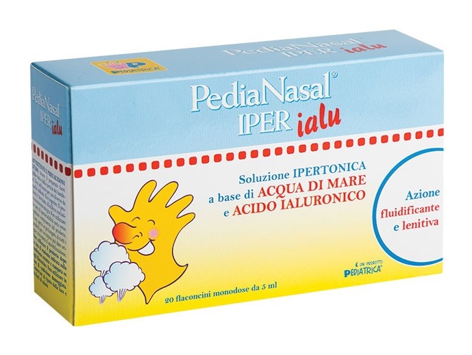 PEDIANASAL IPER SOLUZIONE IPERTONICA CON ACIDO IALURONICO 20 FLACONCINI MONODOSE DA 5 ML - Farmacianuova.eu