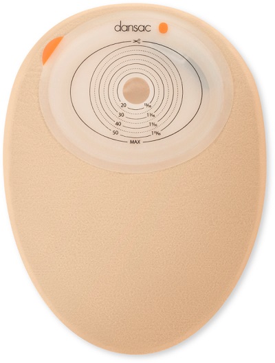 DANSAC NOVALIFE TRE 1 SACCA CHIUSA OPACA PIANA MAXI PER COLOSTOMIA CON FINESTRA RITAGLIABILE 15-55X70 MM 620 ML 30 PEZZI - Farmacianuova.eu