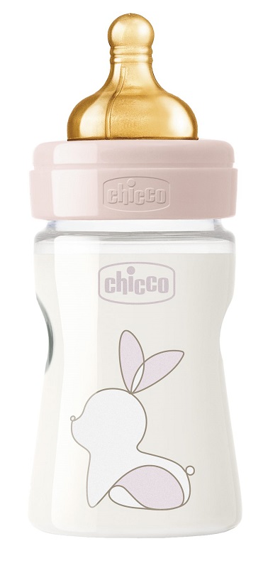 CHICCO BIBERON ORIGINAL 150ML TOUCH 1 FORO GIRL CON TETTARELLA IN CAUCCIU' - Farmacianuova.eu