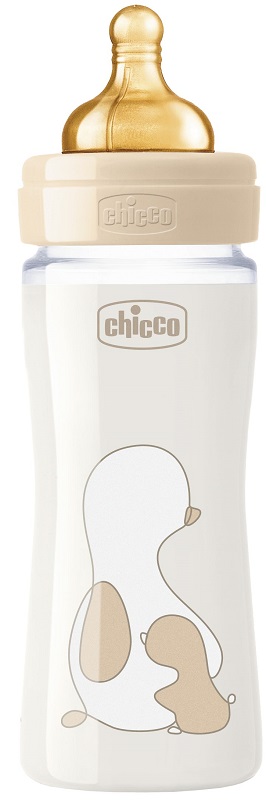CHICCO BIBERON ORIGINAL 240ML VETRO 1 FORO 1 FORO UNISEX CON TETTARELLA IN CAUCCIU' - Farmacianuova.eu