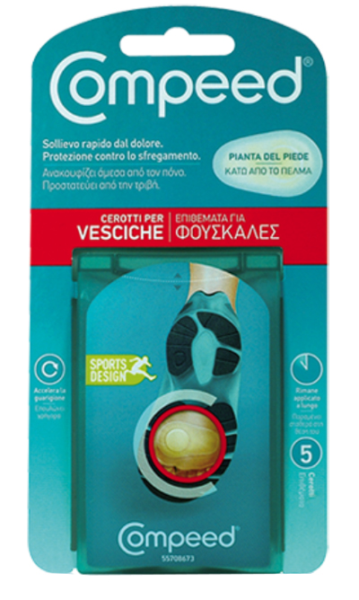 COMPEED CEROTTI PER VESCICHE PIANTA PIEDE SPORT 5 PEZZI - Farmacianuova.eu