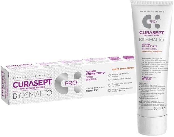 CURASEPT BIOSMALTO MOUSSE DENTI SENSIBILI 50 ML - Farmacianuova.eu