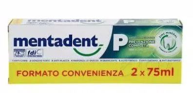 MENTADENT P 2 X 75 ML BITUBO PROMO - Farmacianuova.eu