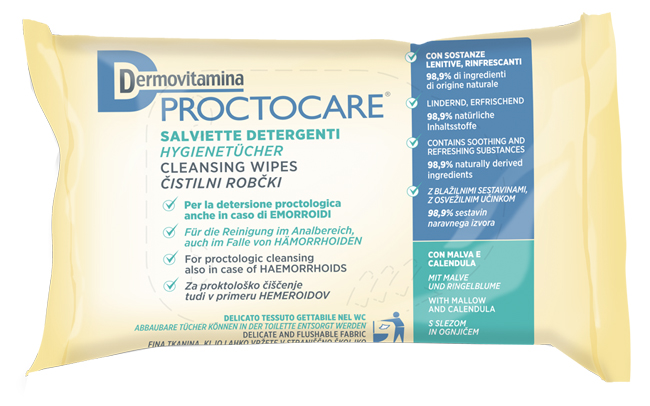 DERMOVITAMINA PROCTOCARE SALVIETTE 15 PEZZI - Farmacianuova.eu