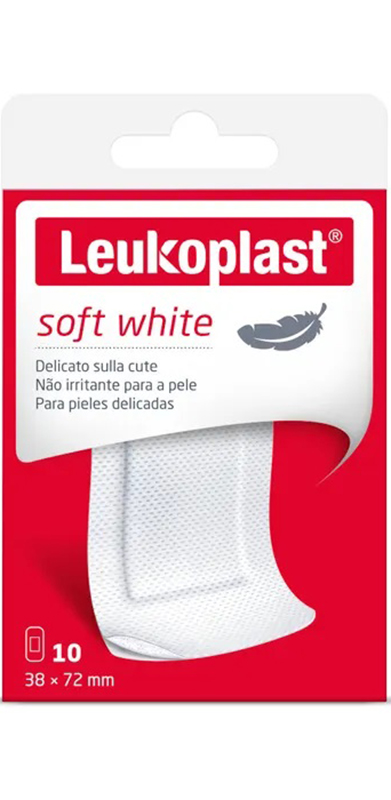 LEUKOPLAST SOFT WHITE 72 X 38 CM 10 PEZZI - Farmacianuova.eu