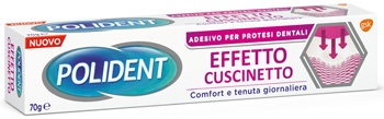 POLIDENT FISSATIVO EFFETTO CUSCINETTO ADESIVO PER PROTESI DENTALI 70 G - Farmacianuova.eu