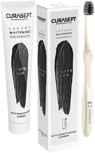 CURASEPT WHITE LUXURY WHITENING DENTIFRICIO 75 ML + SPAZZOLINO - Farmacianuova.eu