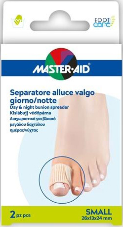 MASTER-AID FOOT CARE DIVARICATORE ALLUCE GIORNO/NOTTE TAGLIA S 2 PEZZI - Farmacianuova.eu