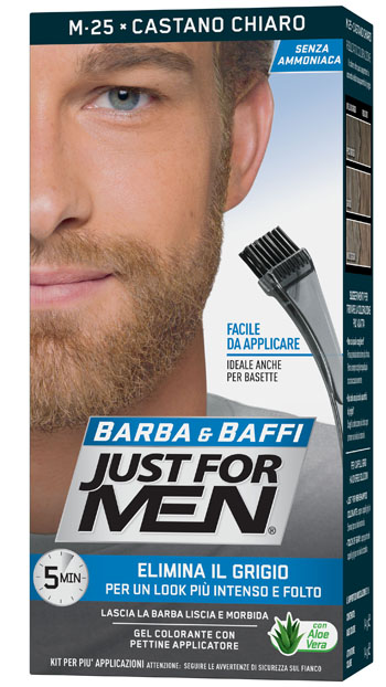 JUST FOR MEN BARBA & BAFFI M25 CASTANO CHIARO 51 G - Farmacianuova.eu