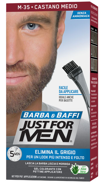 JUST FOR MEN BARBA & BAFFI M35 CASTANO MEDIO 51 G - Farmacianuova.eu