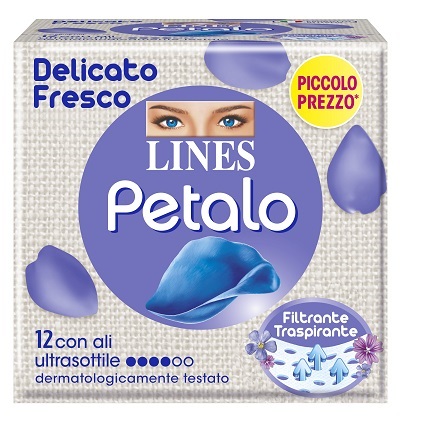 LINES PETALO BLU ASSORBENTE CON ALI 12 PEZZI - Farmacianuova.eu