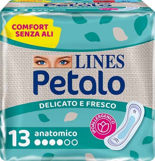 LINES PETALO BLU ASSORBENTE ANATOMICO 13 PEZZI - Farmacianuova.eu
