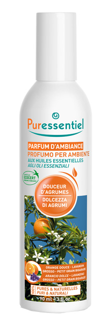 PURESSENTIEL PROFUMO AMBIENTE DOLCEZZA AGRUMI ECOCERT 90 ML - Farmacianuova.eu