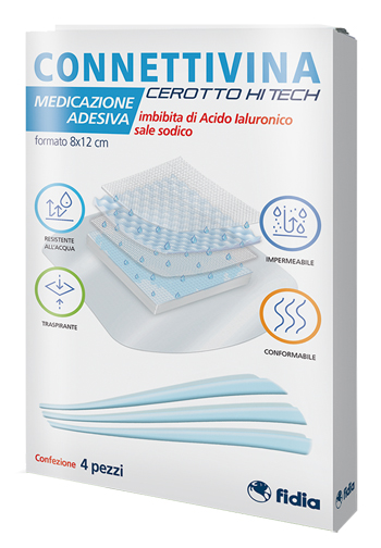 CEROTTO CONNETTIVINA HITECH 8 X 12 CM 4 PEZZI - Farmacianuova.eu
