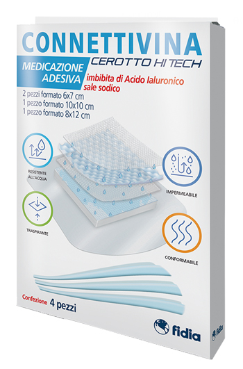 CEROTTO CONNETTIVINA HITECH 4 MISURE MISTE 2 PEZZI 6 X 7 CM + 1 PEZZO 10 X 10 CM + 1 PEZZO 8 X 12 CM - Farmacianuova.eu