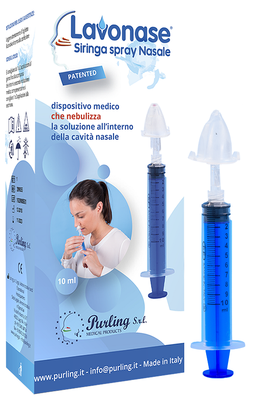 LAVONASE SIRINGA SPRAY NASALE NON STERILE 10 ML LUER-LOCK CON CAPPUCCIO + UGELLO NASALE CON RACCORDO LUER-LOCK + PERFORATORE CON VALVOLA NON RITORNO CON TAPPO - Farmacianuova.eu