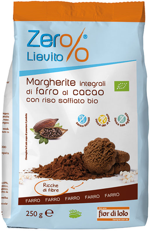 ZER%LIEVITO MARGHERITE DI FARRO CON CACAO E RISO SOFFIATO 250 G - Farmacianuova.eu