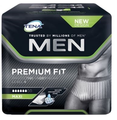 MUTANDINA ASSORBENTE MASCHILE TENA MEN PREMIUM FIT LIVELLO 4 TAGLIA MEDIUM 10 PEZZI - Farmacianuova.eu