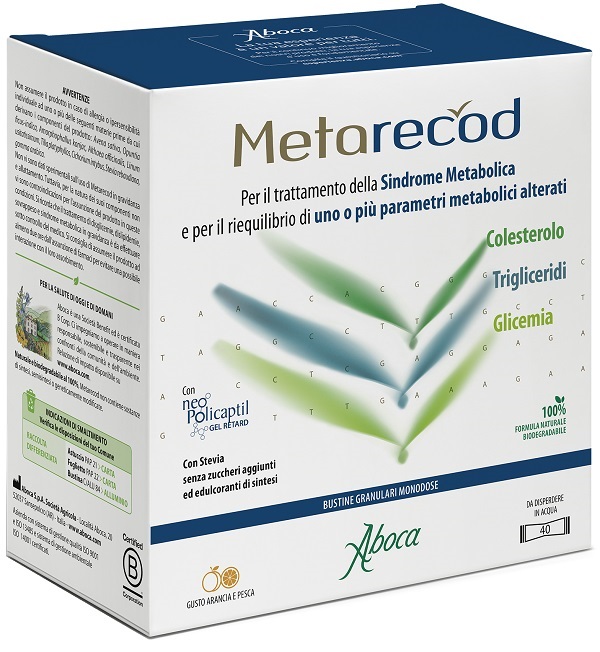METARECOD 40 BUSTINE GRANULARI X 2,5G GUSTO ARANCIA E PESCA  - Farmacianuova.eu
