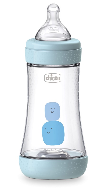 CHICCO BIBERON PERFECT 5 BOY 240 ML IN SILICONE 2 FORI - Farmacianuova.eu