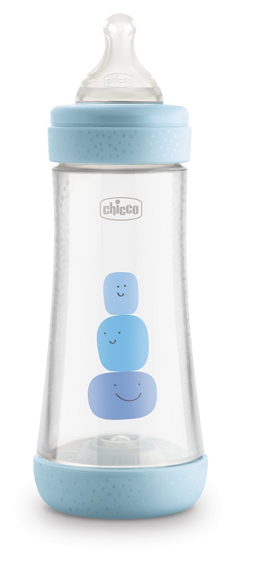CHICCO BIBERON PERFECT 5 BOY 300 ML IN SILICONE 3 FORI - Farmacianuova.eu