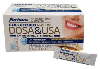 FORHANS DOSA & USA COLLUTORIO GRANULARE 20 STICK PACK - Farmacianuova.eu