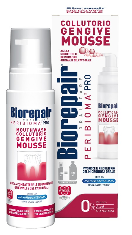 BIOREPAIR ORAL CARE PERIBIOMA PRO COLLUTORIO GENGIVE MOUSSE 200 ML - Farmacianuova.eu