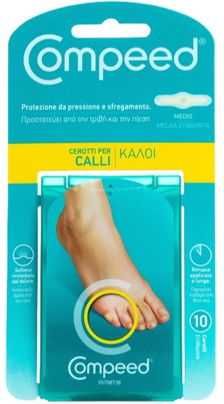 COMPEED CEROTTI PER CALLI MEDIO 10 PEZZI - Farmacianuova.eu