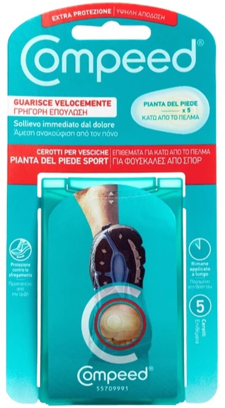 COMPEED CEROTTI PER VESCICHE PIANTA PIEDE SPORT 5 PEZZI - Farmacianuova.eu