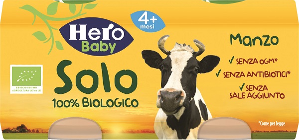 HERO SOLO OMOGENEIZZATO MANZO 100% BIO 2X80G - Farmacianuova.eu