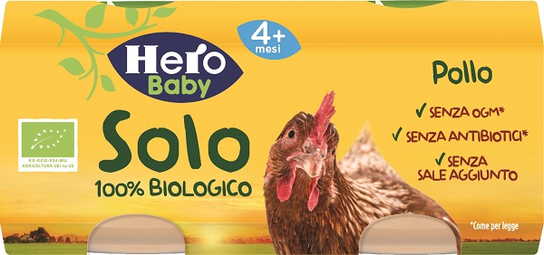 HERO SOLO OMOGENEIZZATO POLLO 100% BIO 2X80G - Farmacianuova.eu