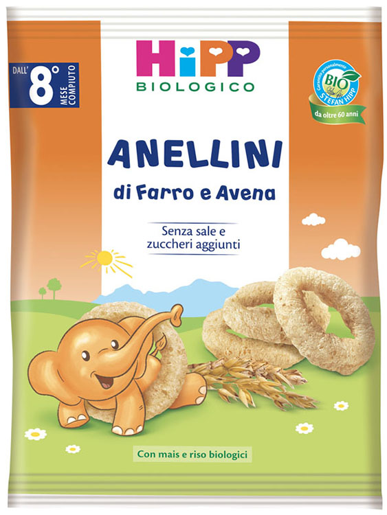 HIPP BIO ANELLINI FARRO AVENA 30 G - Farmacianuova.eu