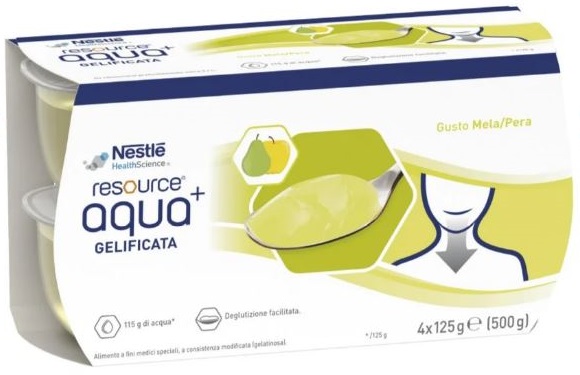 RESOURCE AQUA ACQUA GELIFICATA+APPLEPEAR CUP 6 4X125 G - Farmacianuova.eu