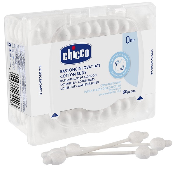 CHICCO BASTONCINI COTONATI 60 PEZZI - Farmacianuova.eu