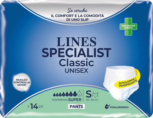 PANNOLONE A MUTANDA LINES SPECIALIST CLASSIC PANTS SUPER S 14 PEZZI - Farmacianuova.eu